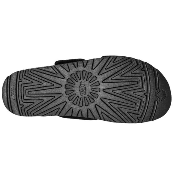 NWOB 🤍 UGG $99 Spring Platform Stap Slides Sandal Black Birkenstock Velcro Suede - Picture 4 of 4